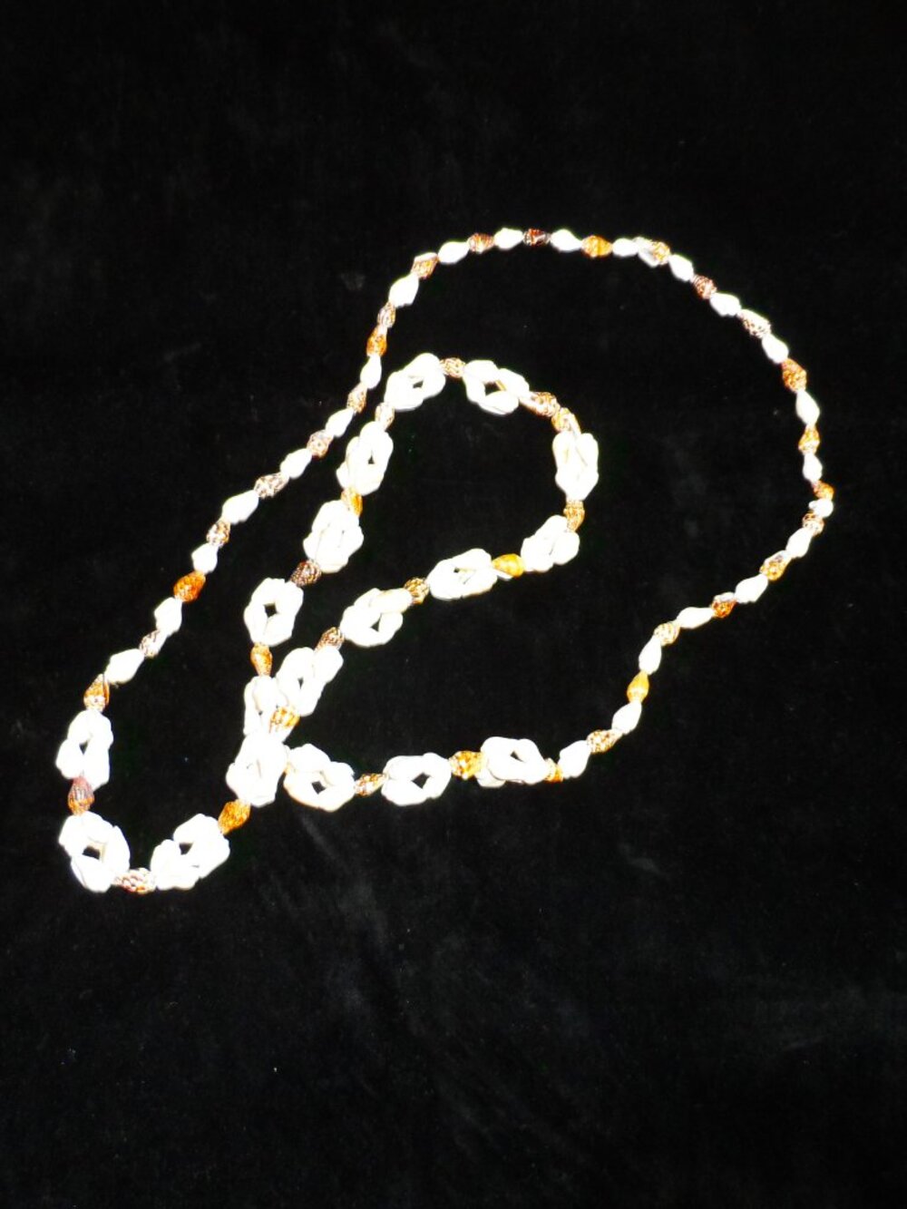 Natural SHELL NECKLACE CREAM BROWN JEWELRY 17" LONG bundle -3pcs., - Picture 4 of 9